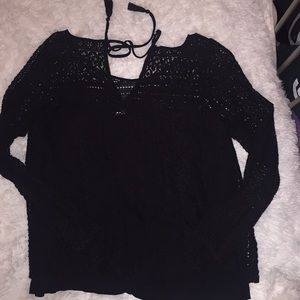 Black Lace Blouse